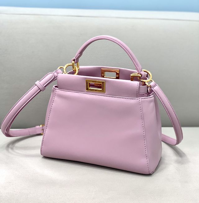 Fendi original lambskin small peekaboo bag 8BN244 light purple