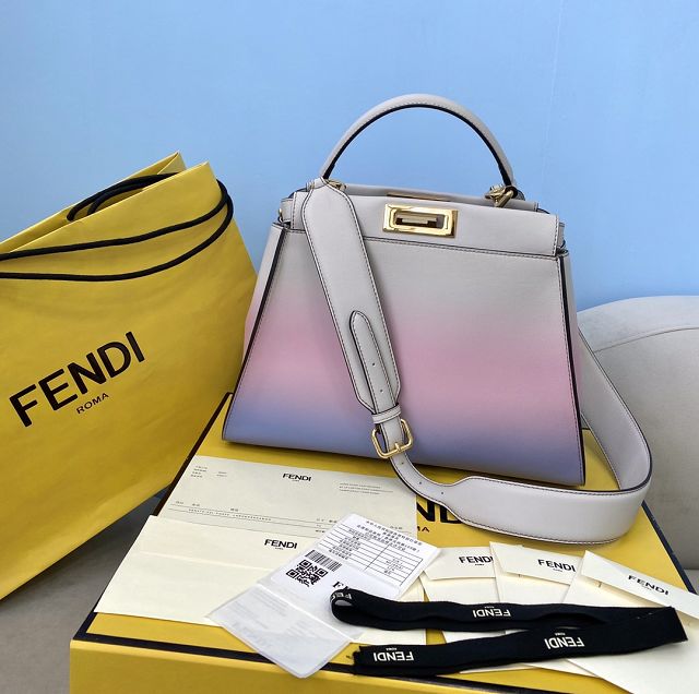 Fendi original calfskin medium peekaboo bag 8BN240 pink