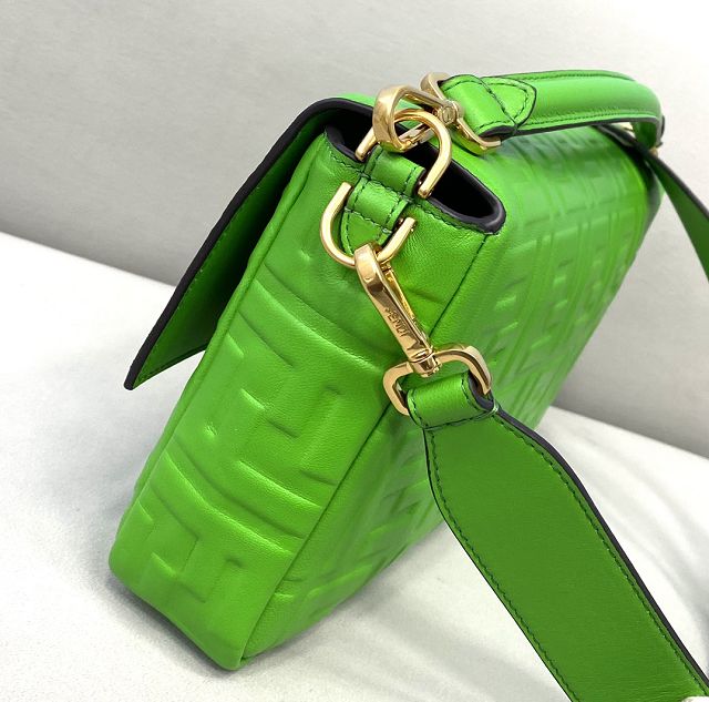 Fendi original lambskin large baguette bag 8BR795 green