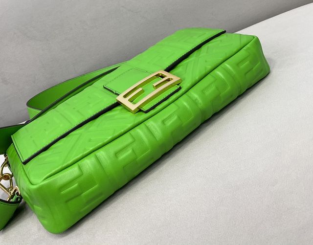 Fendi original lambskin large baguette bag 8BR795 green