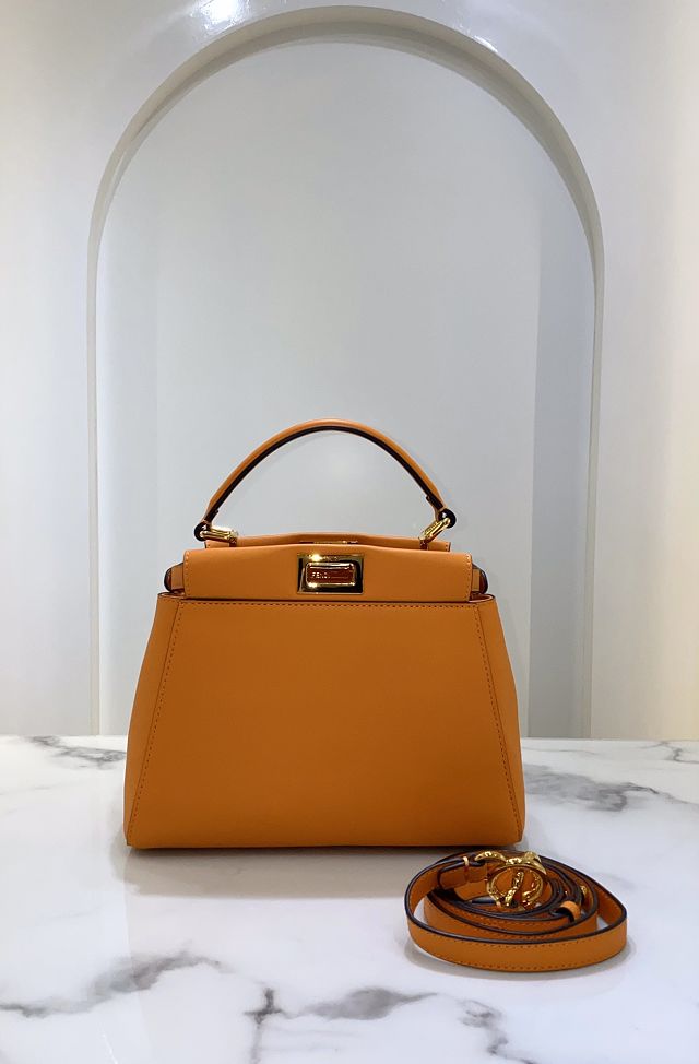 Fendi original calfskin small peekaboo bag 8BN244A orange