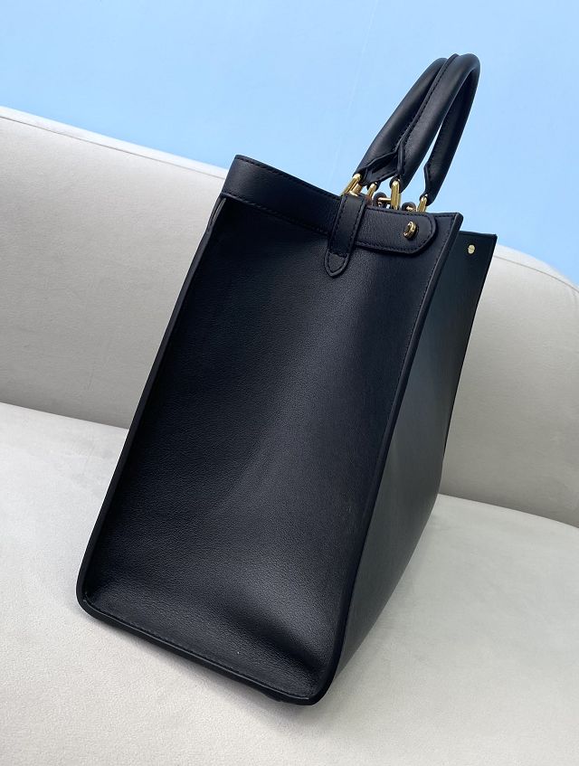 Fendi original calfskin large X-Tote bag 8BH374 black