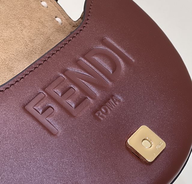 Fendi original calfskin shoulder bag 8BN008 bordeaux