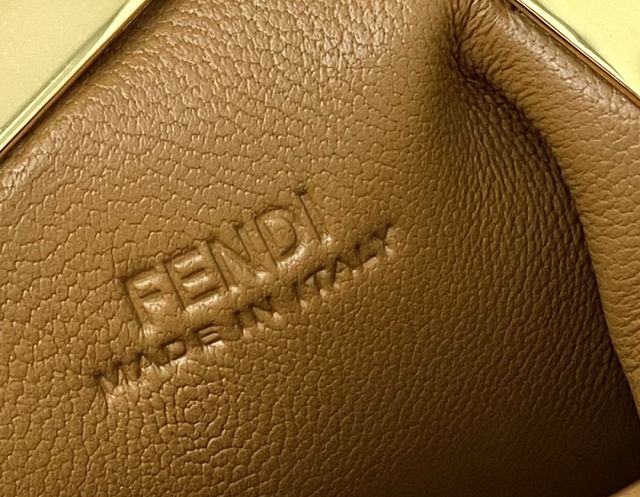 Fendi original lambskin first nano bag 7AS051 brown