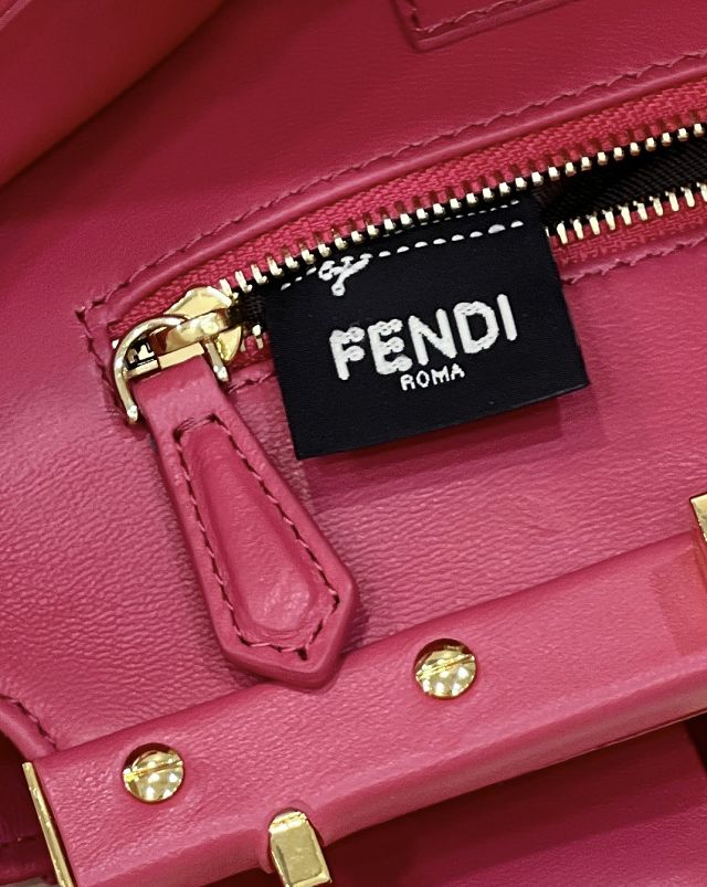 Fendi original lambskin small peekaboo bag 8BN244 rose red