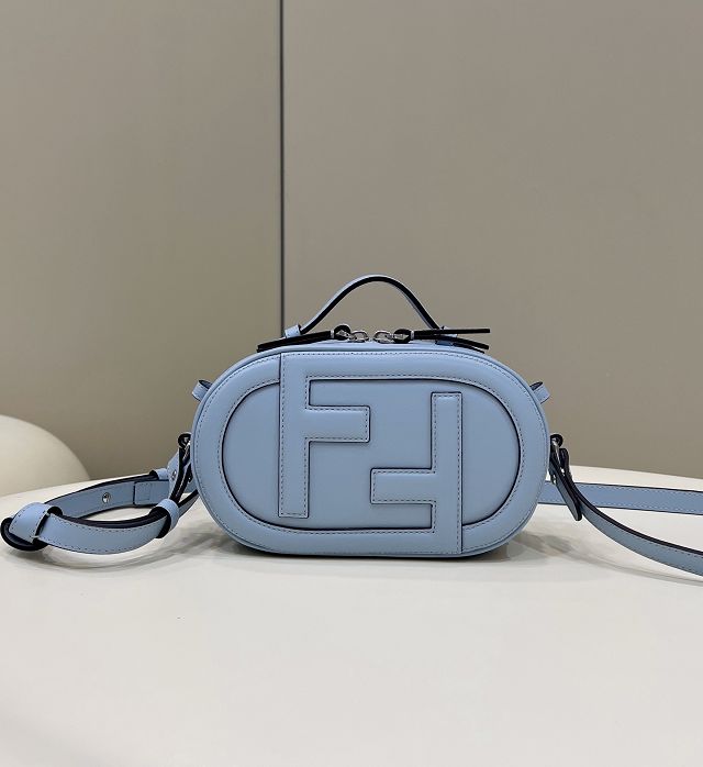 Fendi original calfskin O-Lock mini camera case 8BS058 blue