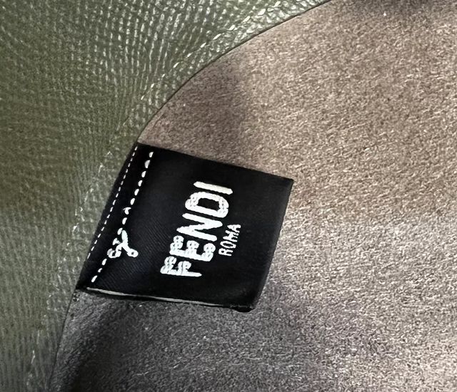 Fendi original calfskin mini pomodorino bag 8BS059 dark green