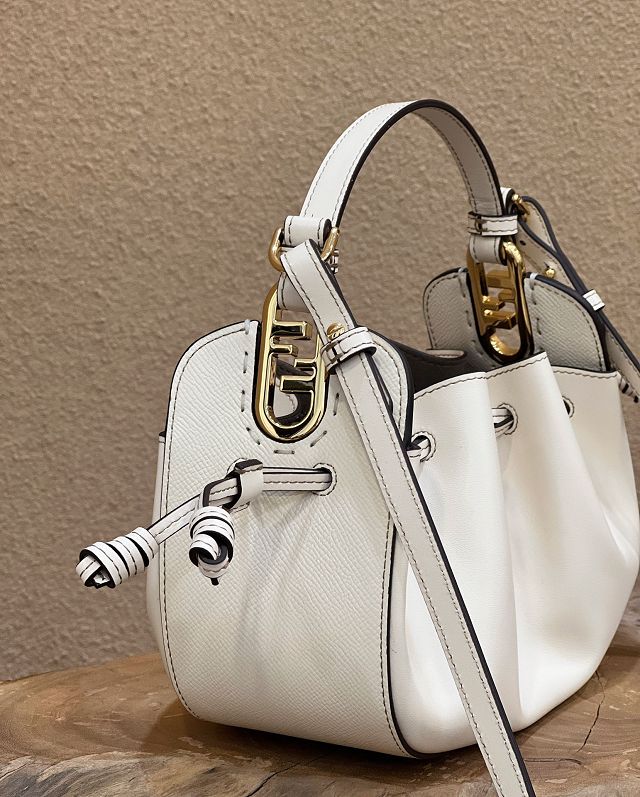 Fendi original calfskin mini pomodorino bag 8BS059 white