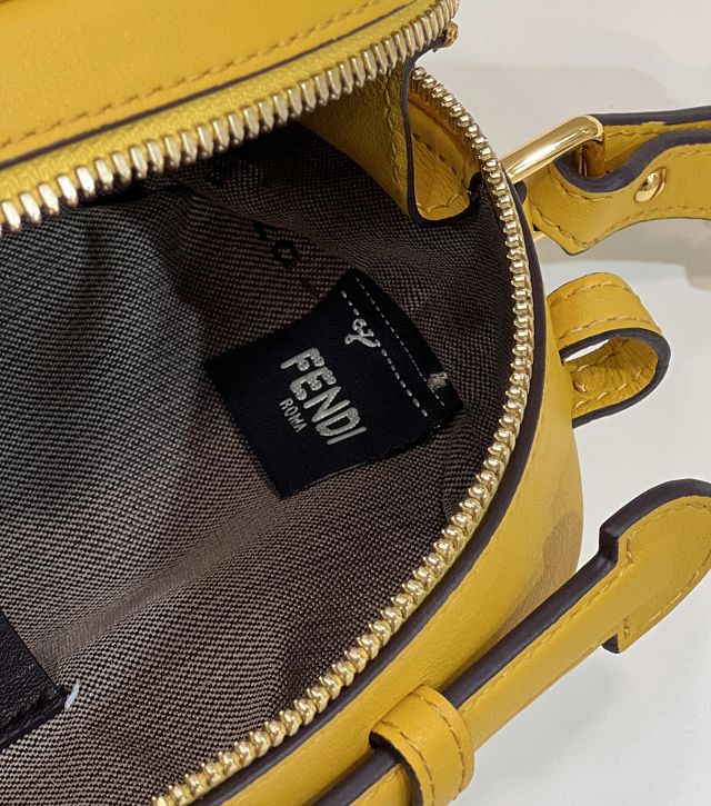 Fendi original suede O-Lock mini camera case 8BS058 yellow