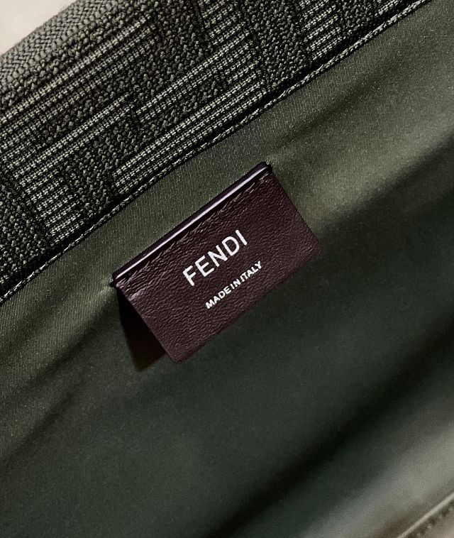 Fendi original fabric medium sunshine shopper bag 8BH386 dark green