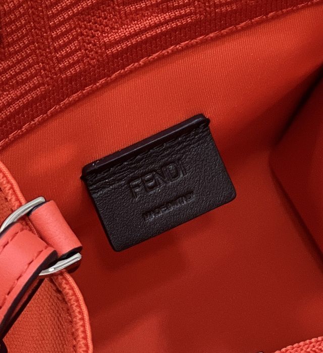 Fendi original fabric mini sunshine shopper bag 8BS051 red