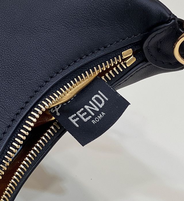 Fendi original calfskin nano fendigraphy bag 7AS089 black