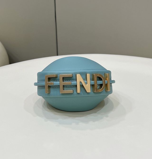 Fendi original calfskin nano fendigraphy bag 7AS089 green