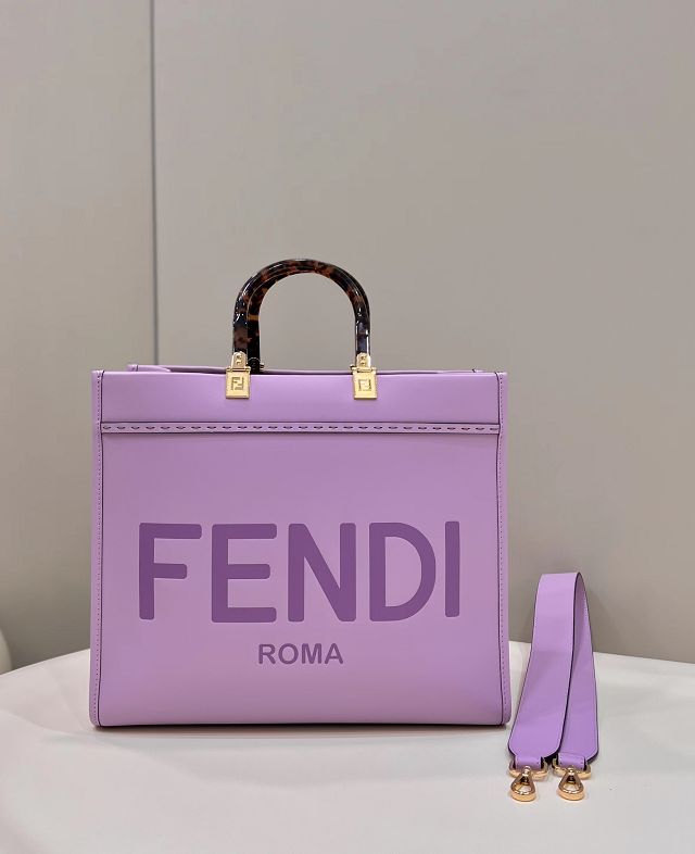 Fendi original calfskin medium sunshine shopper bag 8BH386 purple