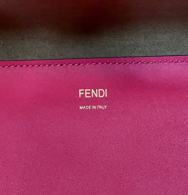 Fendi original calfskin medium sunshine shopper bag 8BH386 rose red