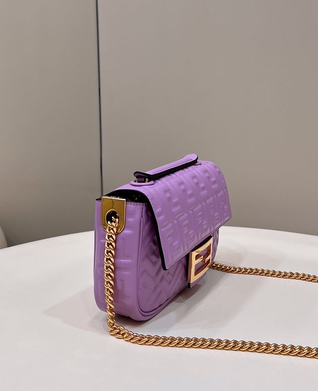 Fendi original lambskin chain baguette bag 8BR793 purple