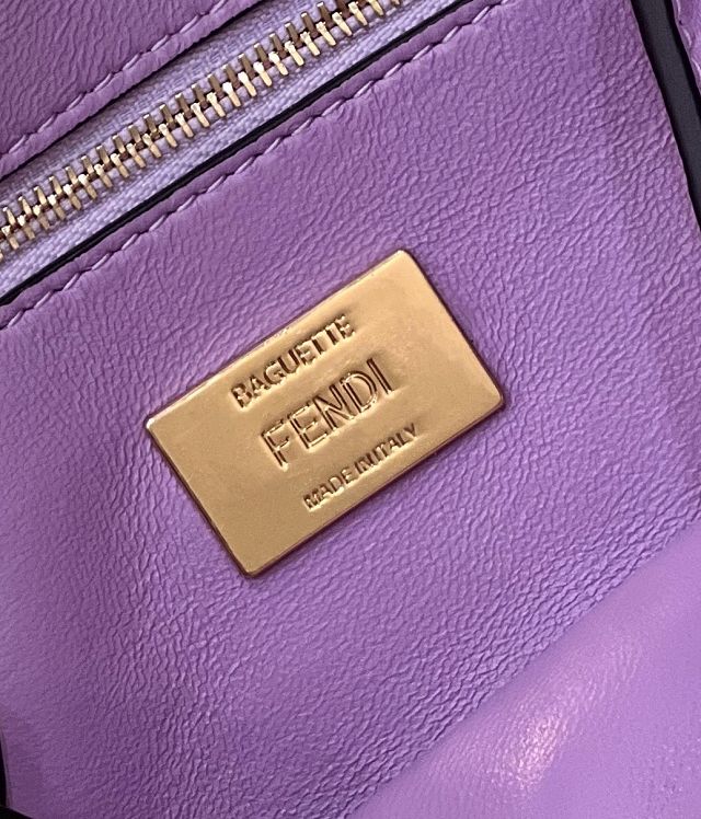 Fendi original lambskin chain baguette bag 8BR793 purple