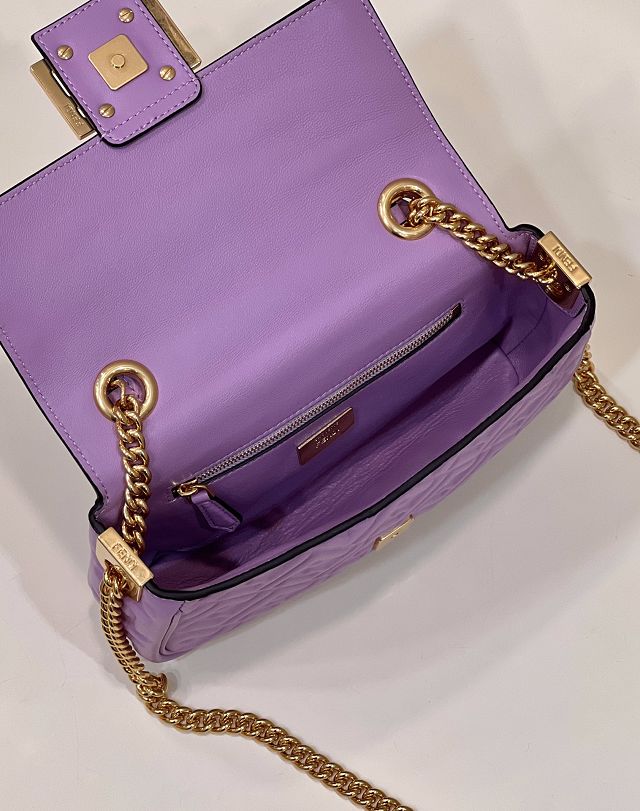 Fendi original lambskin chain baguette bag 8BR793 purple