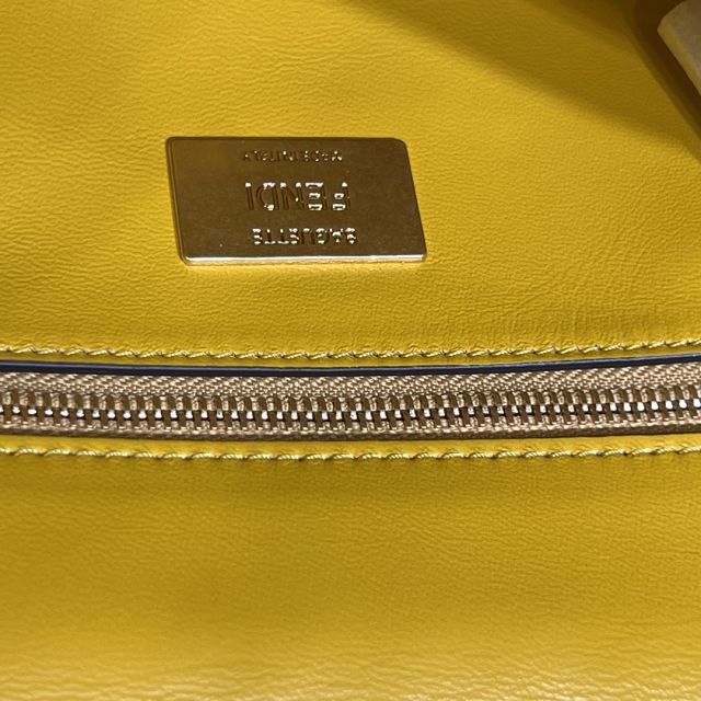 Fendi original lambskin chain baguette bag 8BR793 yellow