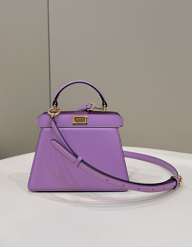 Fendi original lambskin mini peekaboo ISeeU bag 8BN335 purple