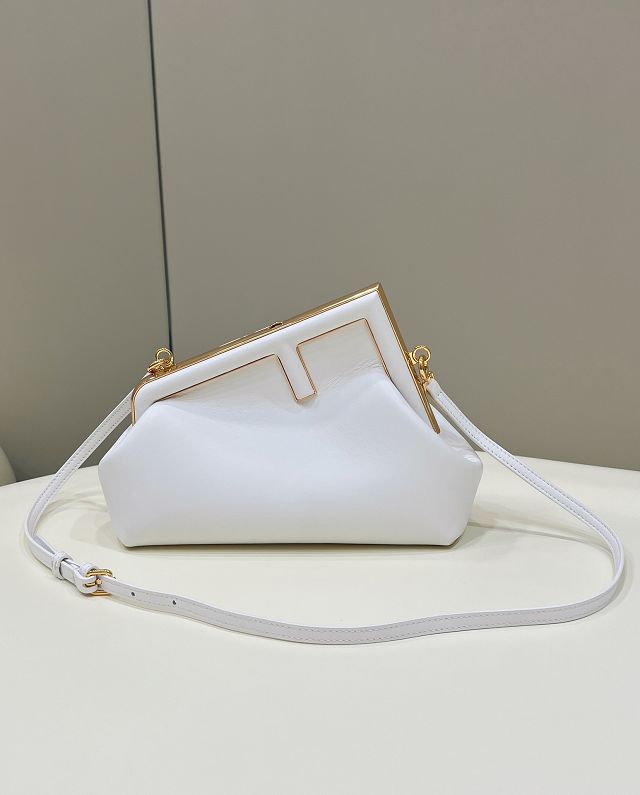 Fendi original lambskin small first bag 8BP129 white