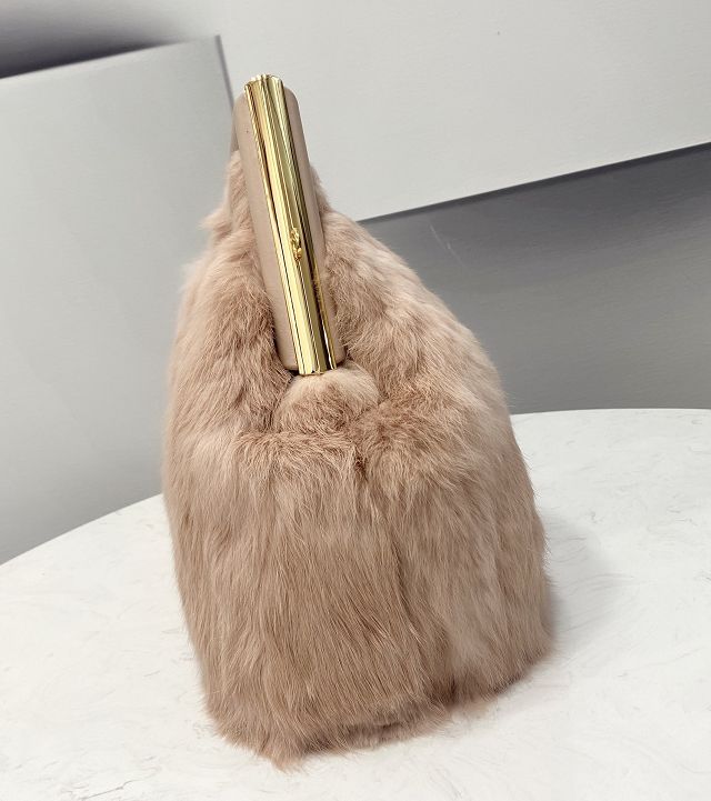 Fendi original mink fur medium first bag 8BP127 apricot