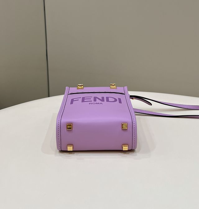 Fendi original calfskin mini sunshine shopper bag 8BS051 purple