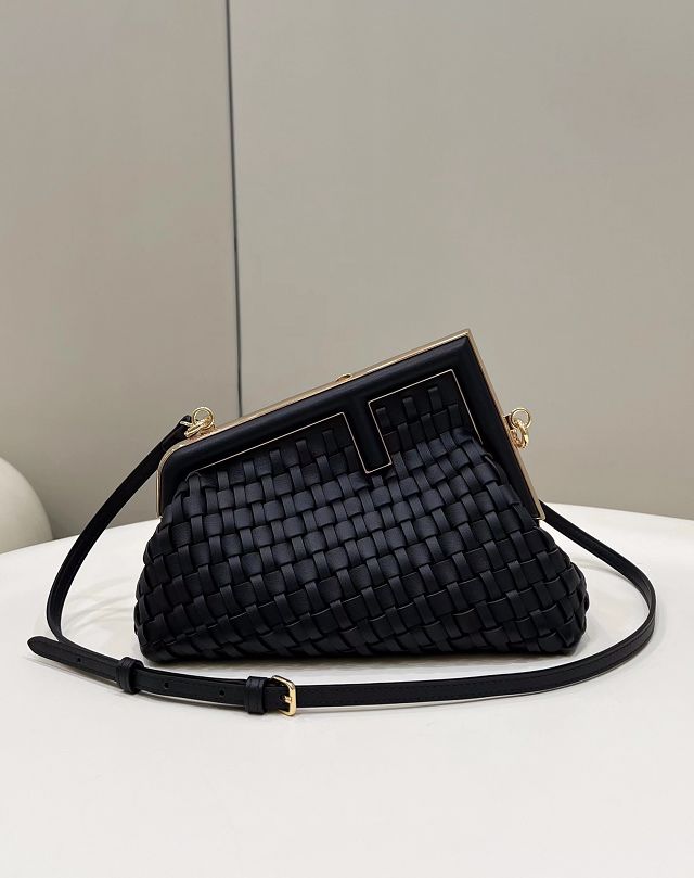 Fendi original calfskin small first bag 8BP129 black