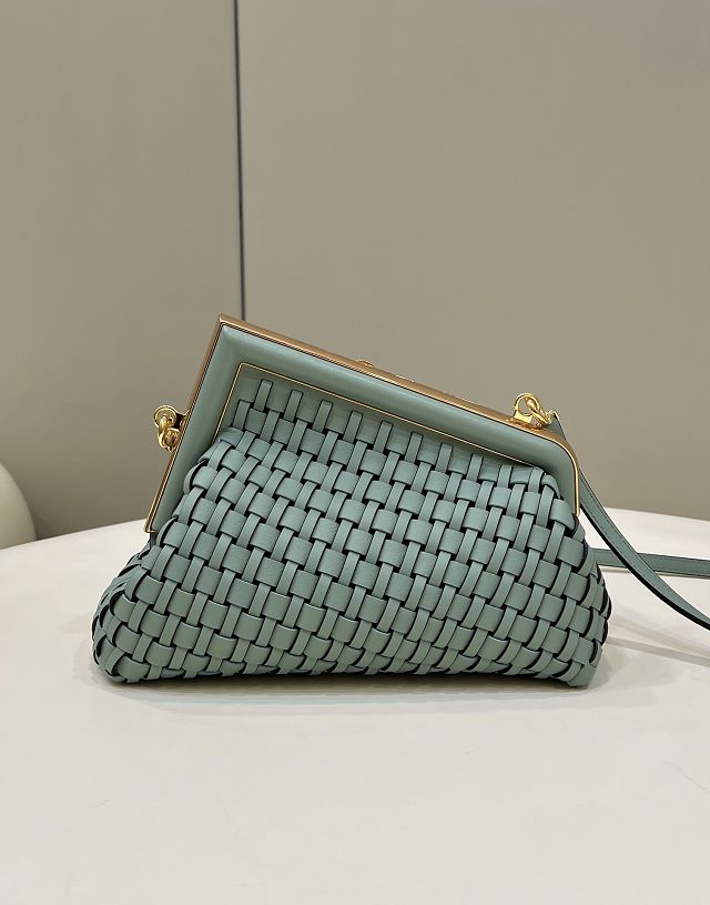 Fendi original calfskin small first bag 8BP129 mint green