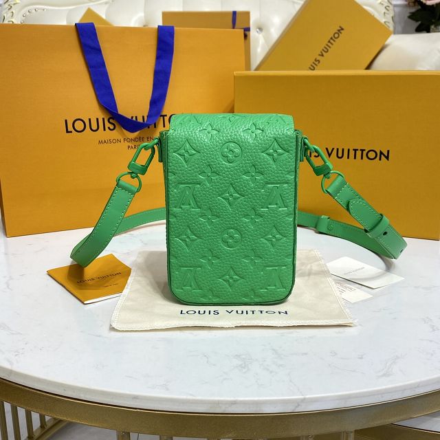 Louis vuitton original calfskin s-lock wearable wallet M81525 green