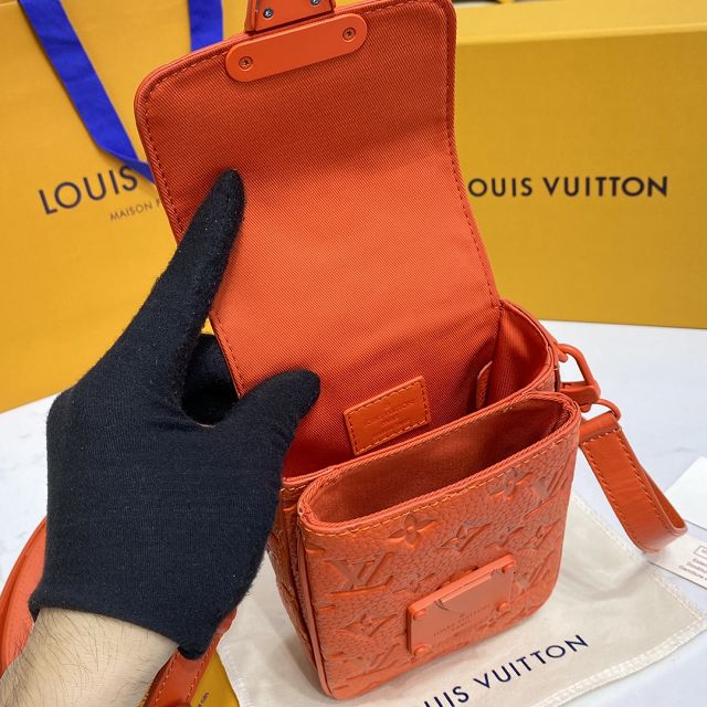 Louis vuitton original calfskin s-lock wearable wallet M81525 orange