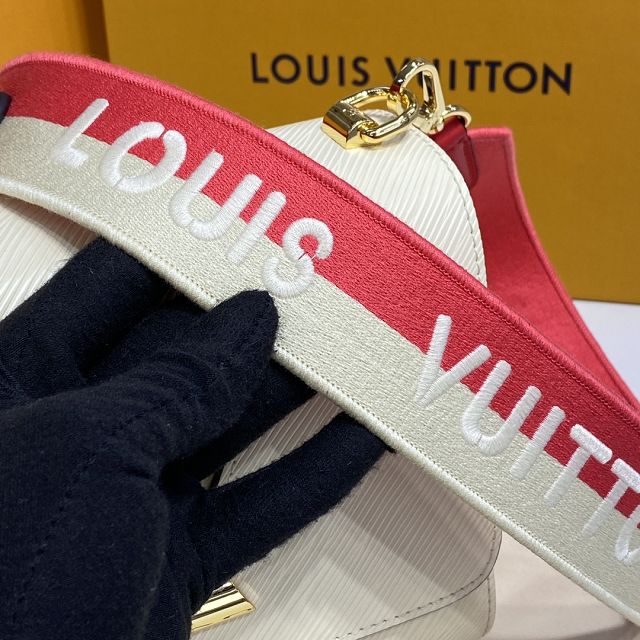 Louis vuitton original epi leather twist mm M20681 white