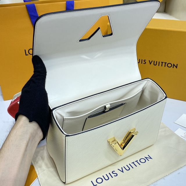 Louis vuitton original epi leather twist mm M20681 white