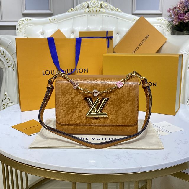 Louis vuitton original epi leather twist mm M20846 caramel