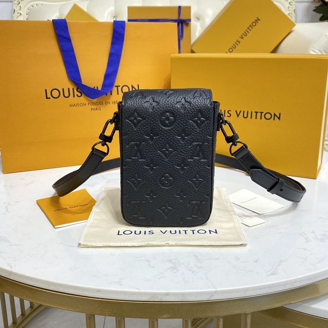 Louis vuitton original calfskin s-lock wearable wallet M81524 black 