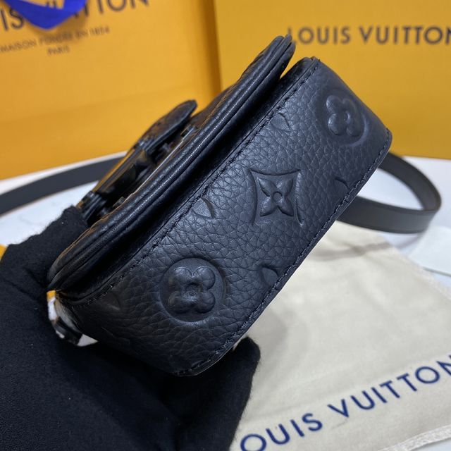 Louis vuitton original calfskin s-lock wearable wallet M81524 black 