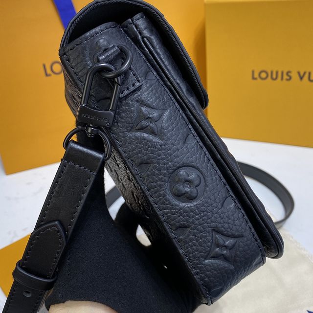 Louis vuitton original calfskin s-lock wearable wallet M81524 black 