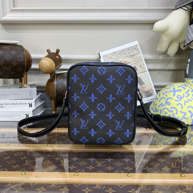 Louis vuitton original monogram mini messenger bag M81854 blue