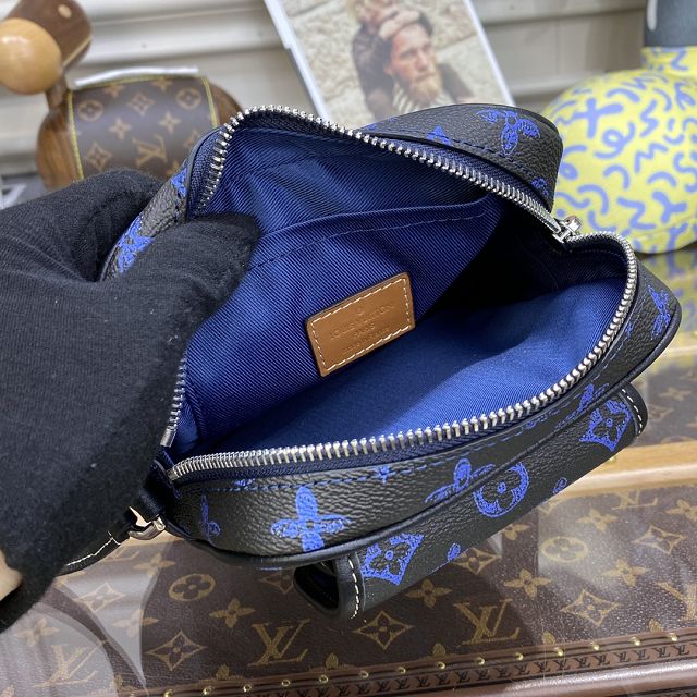 Louis vuitton original monogram mini messenger bag M81854 blue