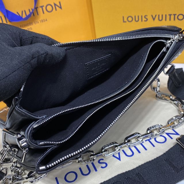 2023 Louis vuitton original lambskin coussin pm bag M57791 black&silver