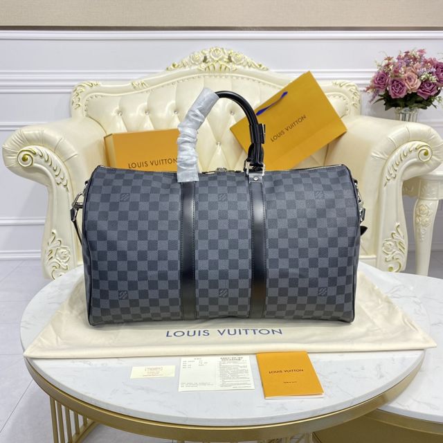 Louis vuitton original damier graphite keepall 45 bag N41418