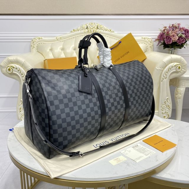 Louis vuitton original damier graphite keepall 55 bag N41413