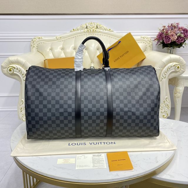 Louis vuitton original damier graphite keepall 55 bag N41413