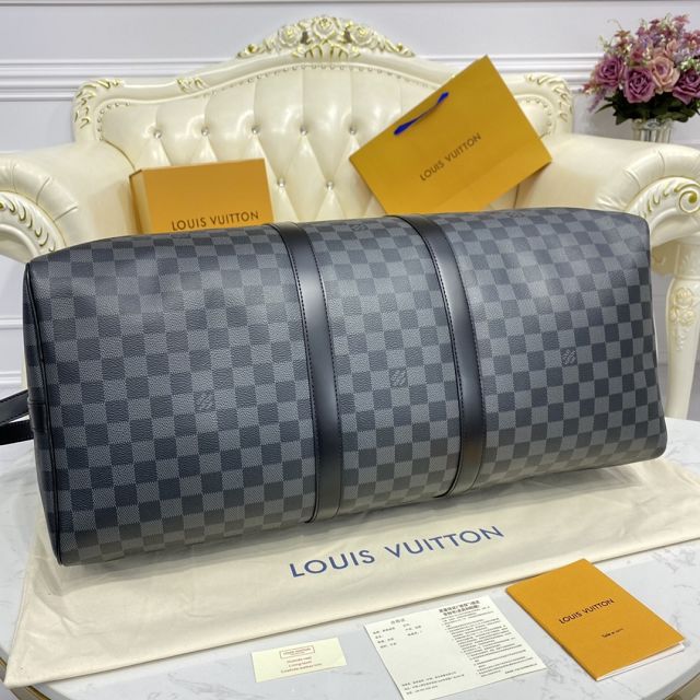 Louis vuitton original damier graphite keepall 55 bag N41413