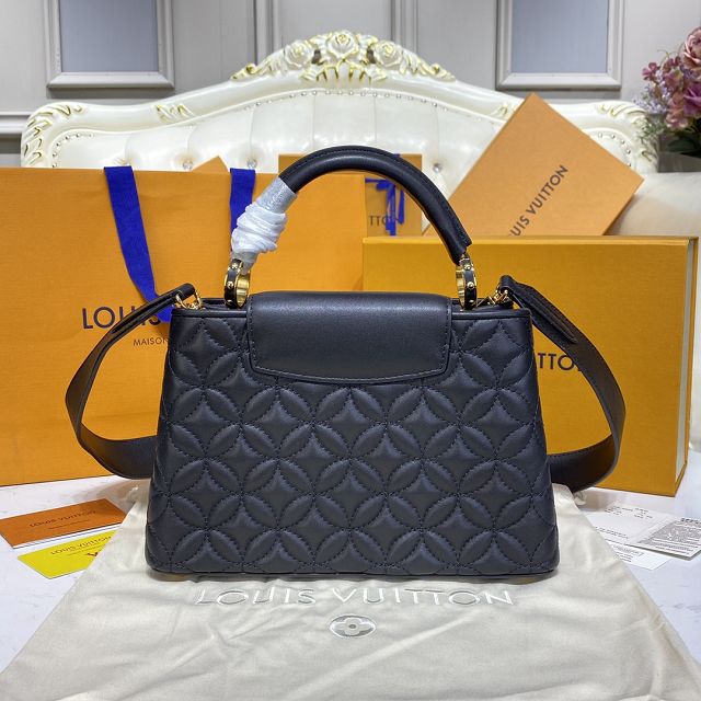 Louis vuitton original lambskin capucines BB handbag M55365 black