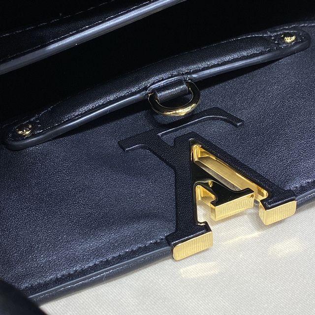 Louis vuitton original lambskin capucines BB handbag M55365 black