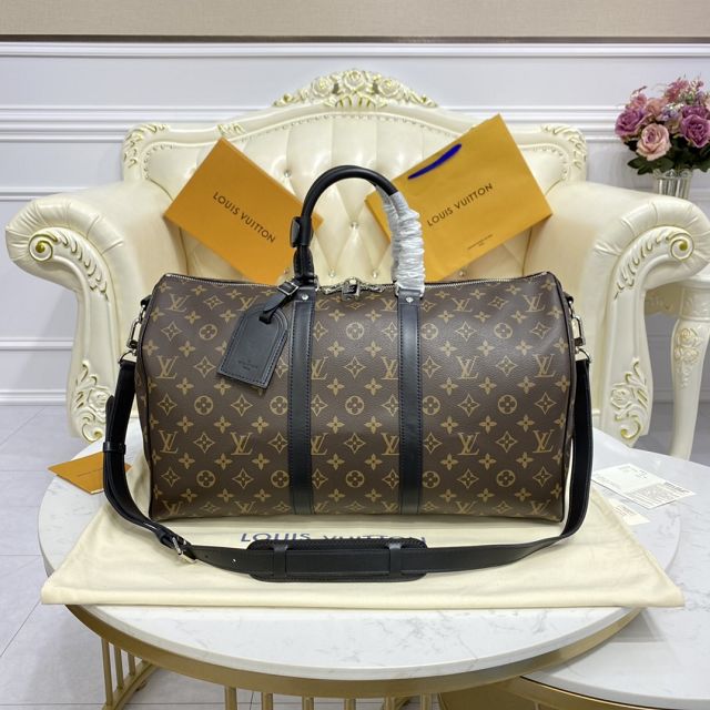 Louis vuitton original monogram canvas keepall 45 bag M56711 black