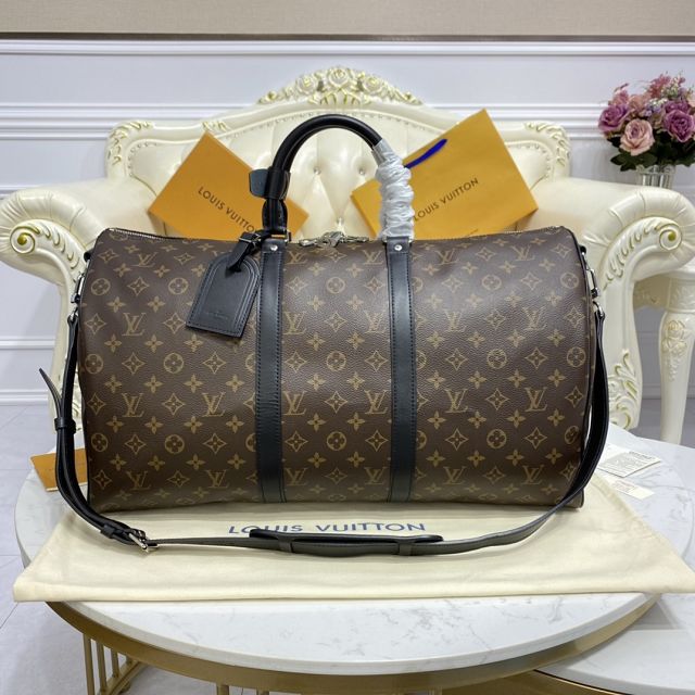 Louis vuitton original monogram canvas keepall 50 bag M56712 black