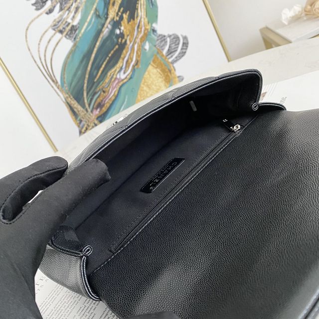 CC original grained calfskin small flap bag AS2303 black