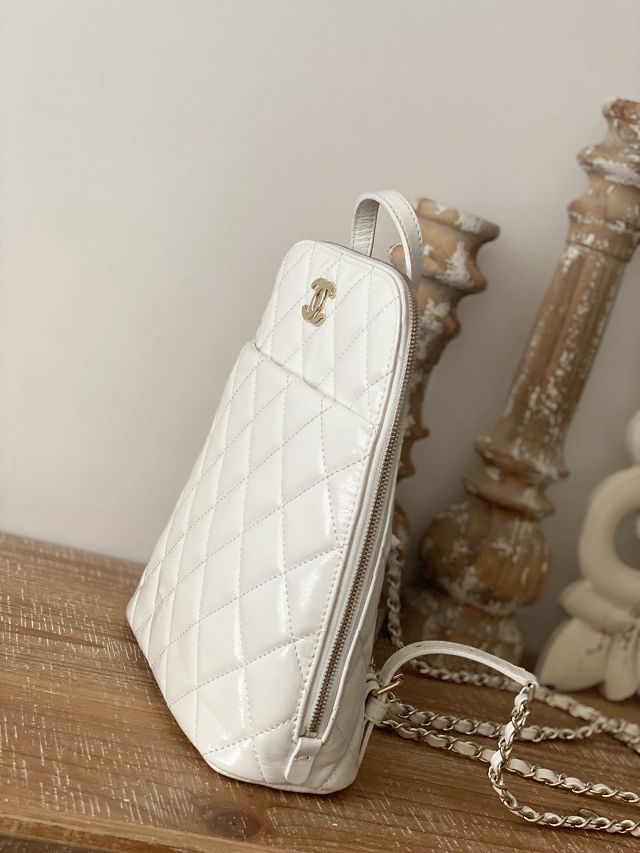 CC original calfskin small backpack AS3332 white